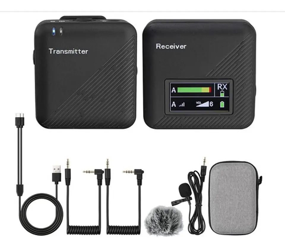 Microfono Inalambrico Audio Profesional Con Reducción Ruido 2
