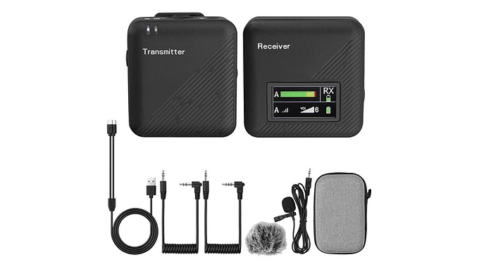 Microfono Inalambrico Audio Profesional Con Reducción Ruido 5