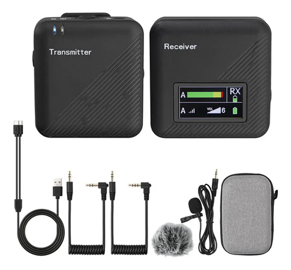 Microfono Inalambrico Audio Profesional Con Reducción Ruido 5