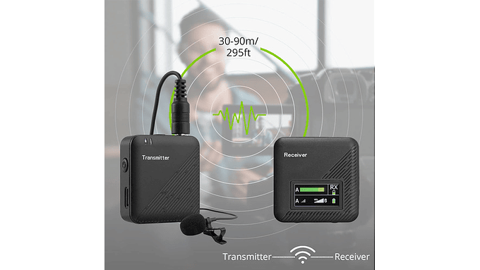 Microfono Inalambrico Audio Profesional Con Reducción Ruido 8