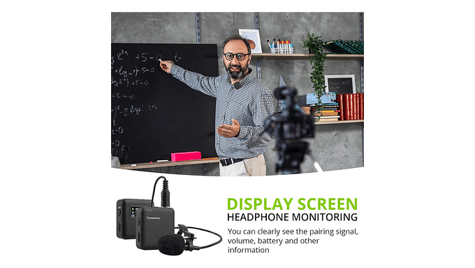 Microfono Inalambrico Audio Profesional Con Reducción Ruido 9