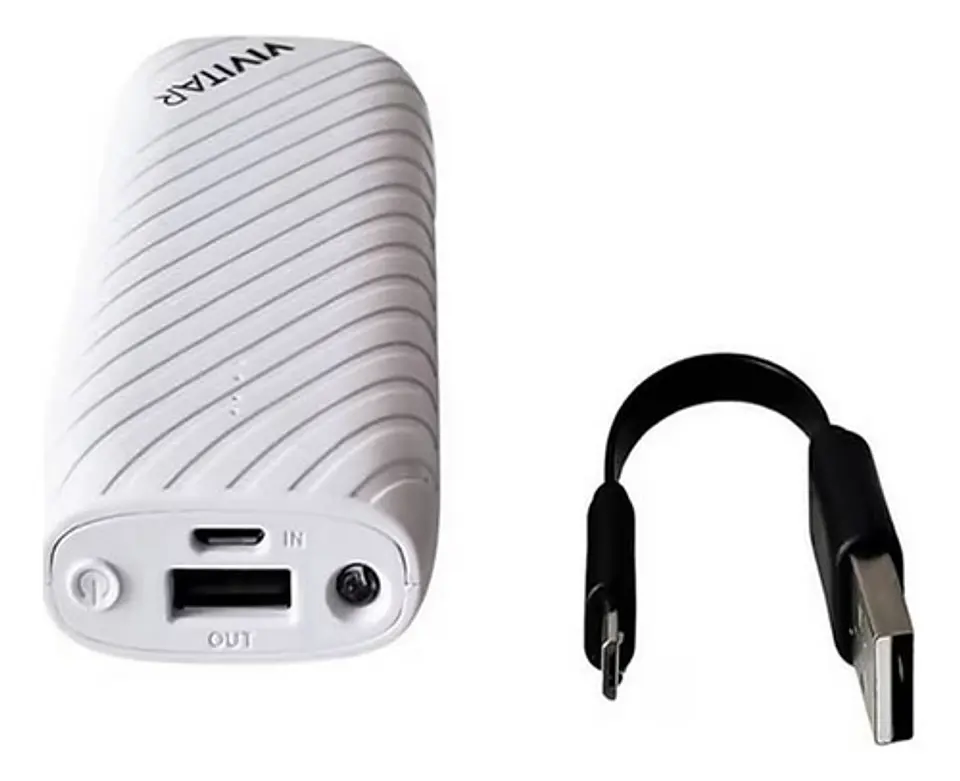 Power Bank Batería Portátil Vivitar 4000 Mah Blanco 2