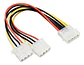 Cable Conector 1 Molex Macho A 2 Molex Hembra 20cm - Miniatura 2