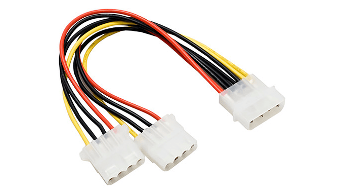 Cable Conector 1 Molex Macho A 2 Molex Hembra 20cm 3