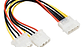 Cable Conector 1 Molex Macho A 2 Molex Hembra 20cm - Miniatura 3