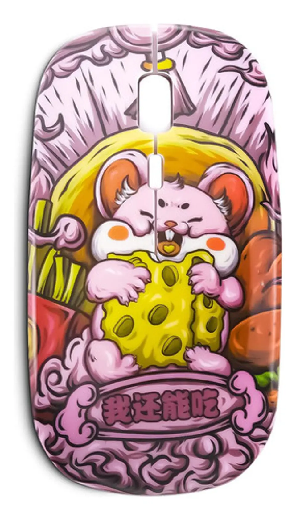 Mouse Inalámbrico Otaku Cheesy Munch Recargable Y Silencioso 1