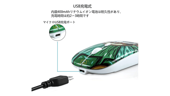 Mouse Inalámbrico Otaku Cheesy Munch Recargable Y Silencioso 9