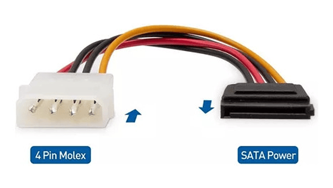 Cable Sata Adaptador Sata Hembra A Molex Macho 19 Cm 4