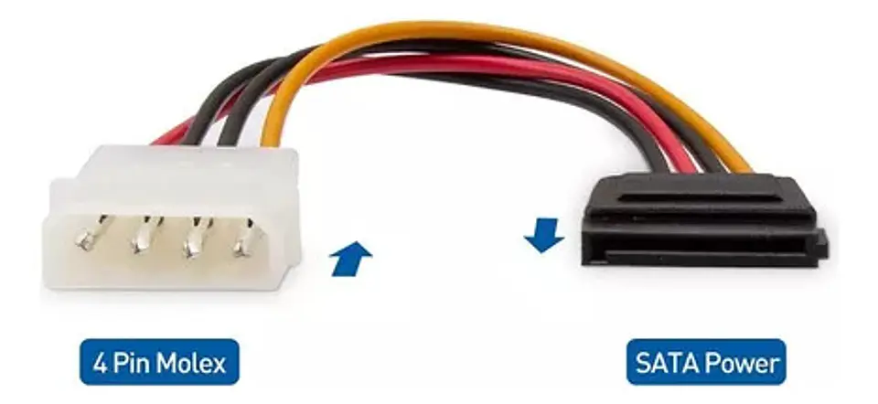 Cable Sata Adaptador Sata Hembra A Molex Macho 19 Cm 4