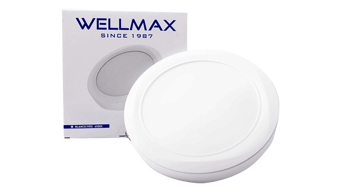 Foco Panel Led Plafon Sobrepuesto 18w Blanca Fria Wellmax 3