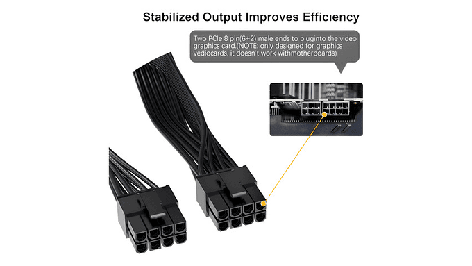 Cable 8 Pines Hembra A 2 (8 Pines ) Hembra Para Fuente 70 Cm 3