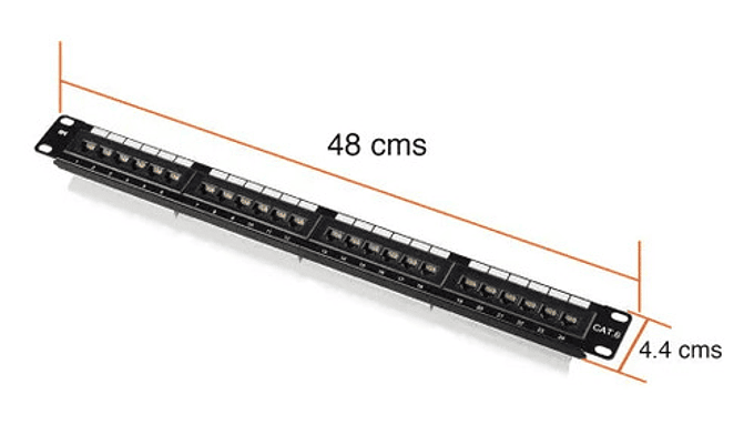Patch Panel 24 Puertos Rj45 Cat 5e Ulink 3