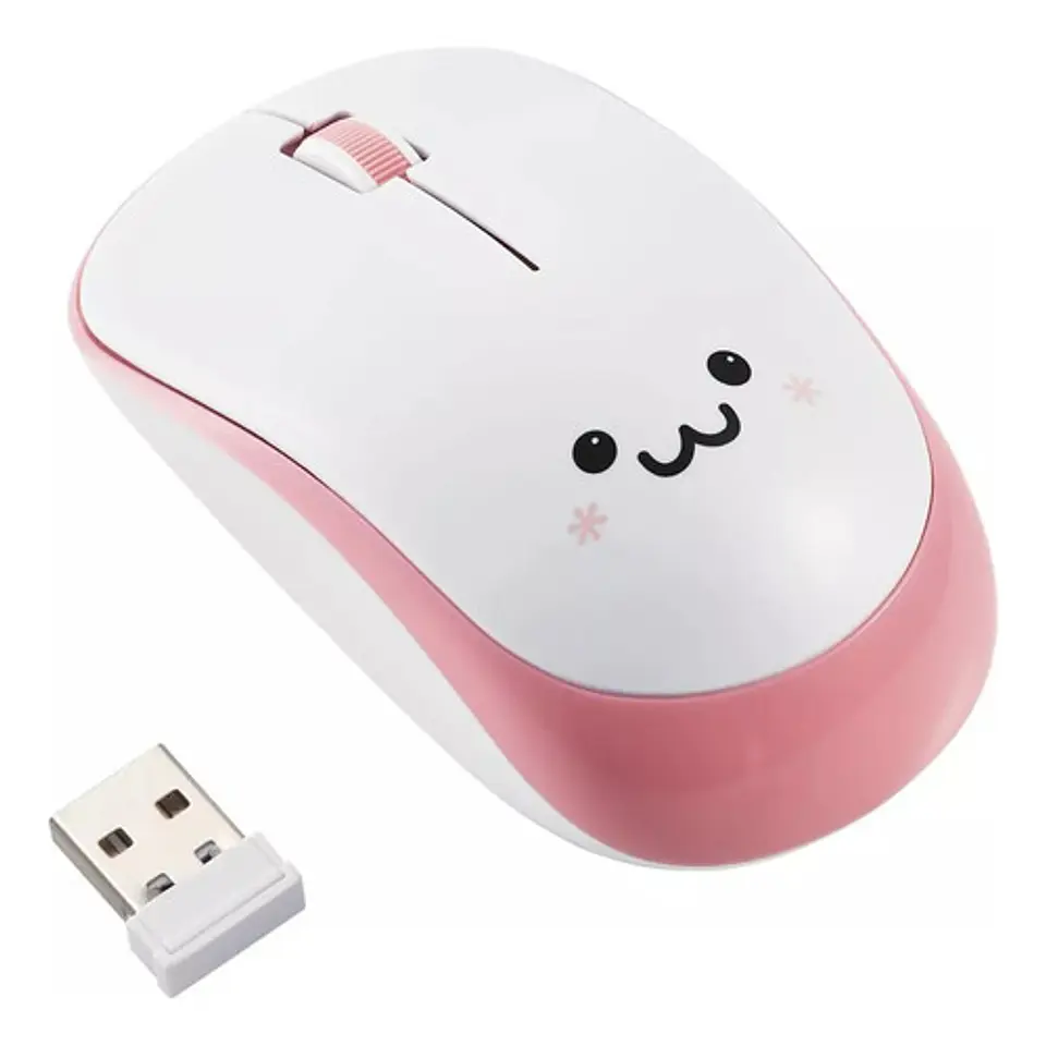 Mouse Inalámbrico Kawaii Smile, Compacto Y De Larga Duración 2