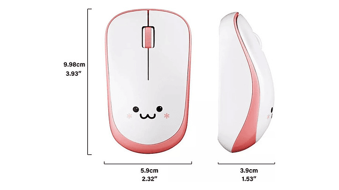 Mouse Inalámbrico Kawaii Smile, Compacto Y De Larga Duración 4