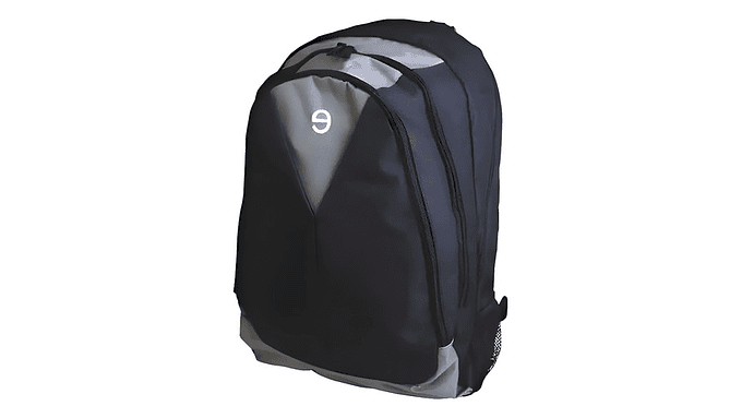 Mochila Basica Notebook Back Pack 15,4 Negro Gris 1