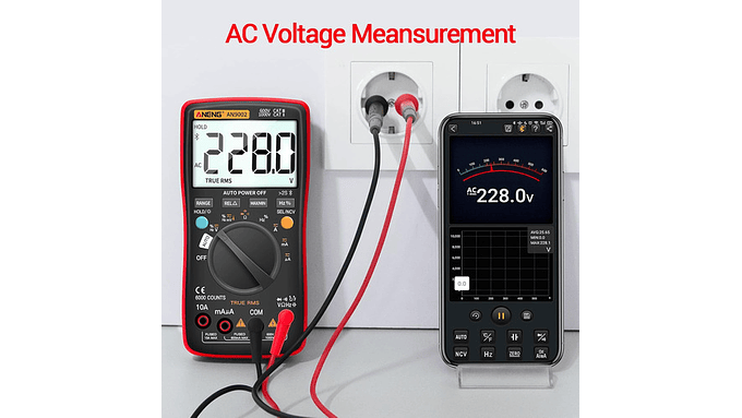 Multimetro Aneng An9002 Bluetooth Capac True Rms Eupro 5