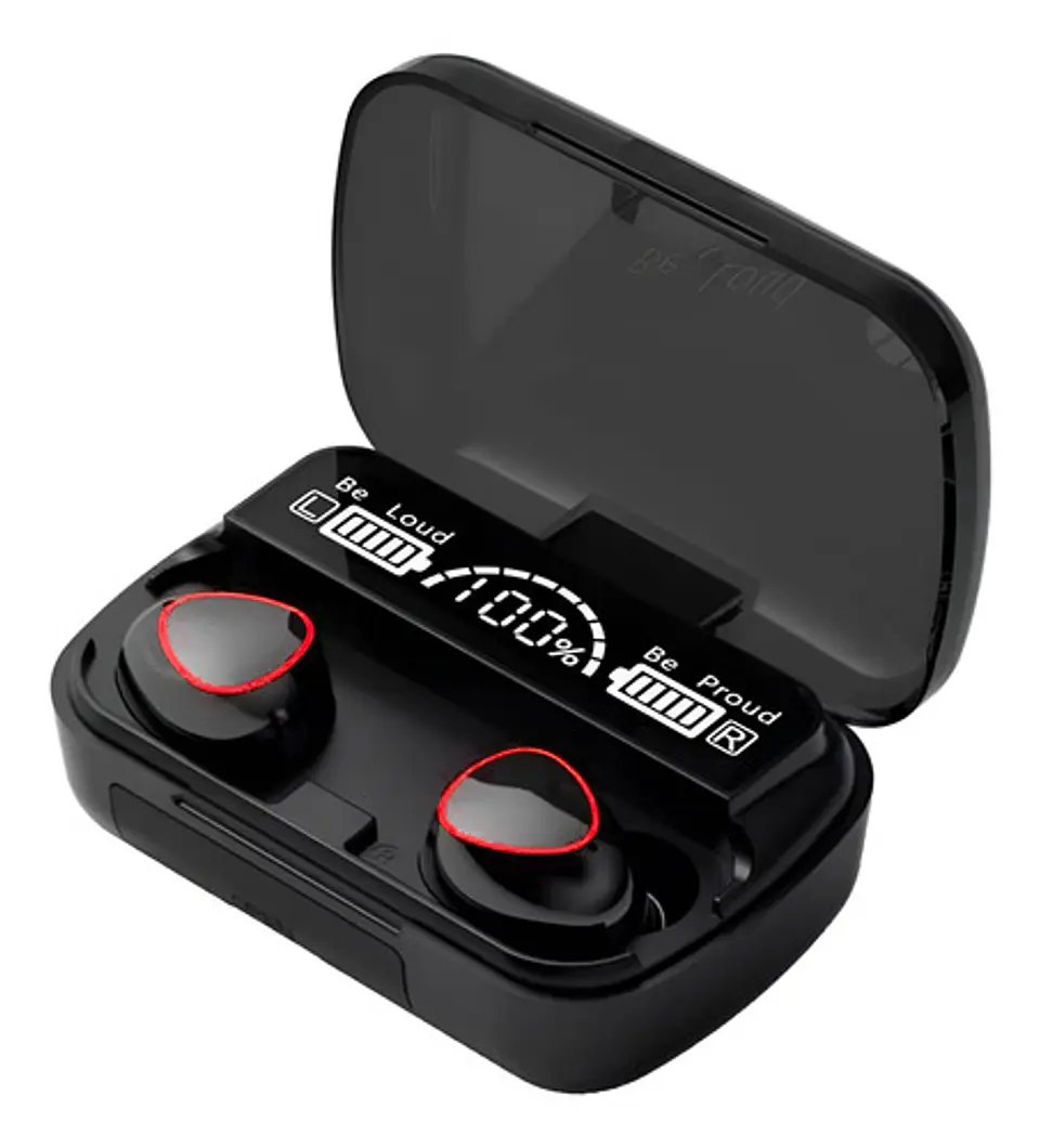 Audífonos Inalámbricos Bluetooth V5.1 M10 Powerbank 2000 Color Negro Color De La Luz Blanco 1