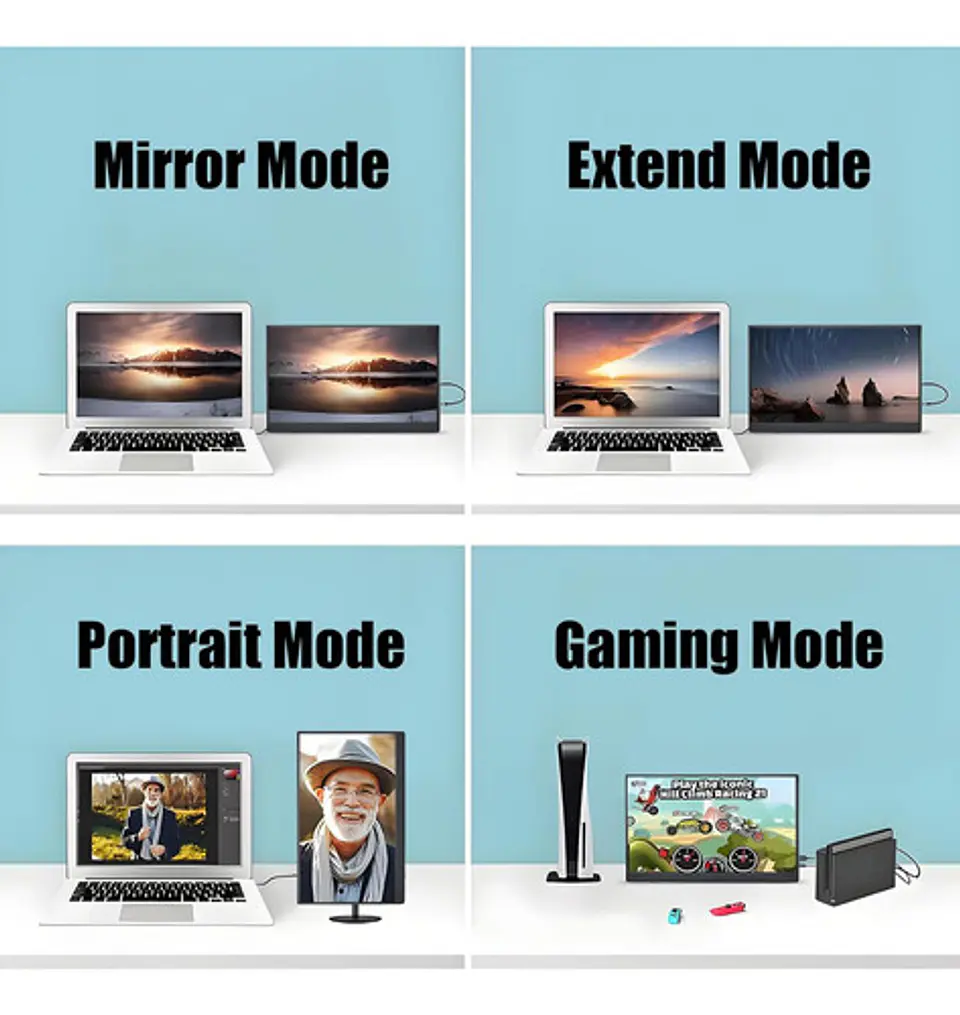 Monitor Portátil 15,6 Pulgadas Con Usb C Full Hd Altavoces 2