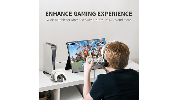 Monitor Portátil 15,6 Pulgadas Con Usb C Full Hd Altavoces 4