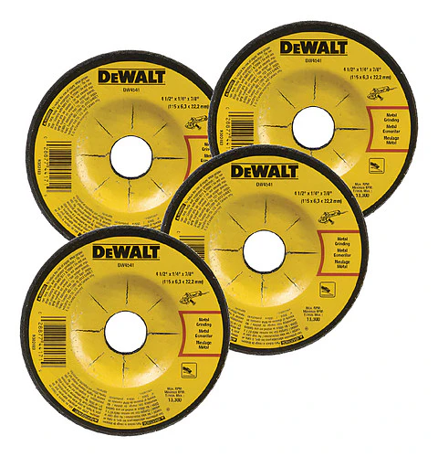 4 Discos De Desbaste Dewalt 4 1/2  115x 6.4 X 22 Resistencia