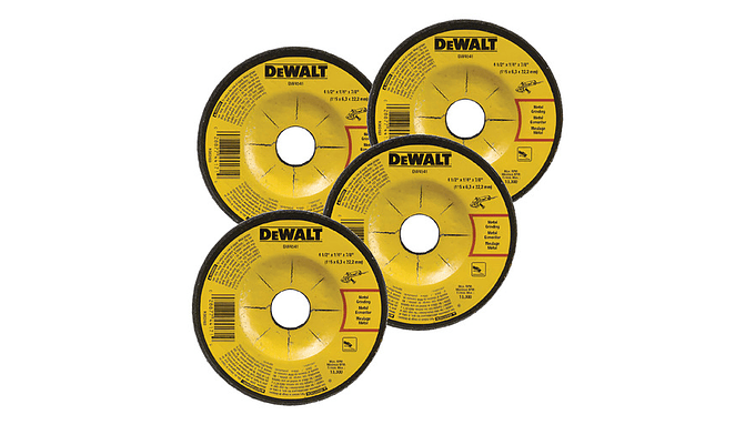 4 Discos De Desbaste Dewalt 4 1/2  115x 6.4 X 22 Resistencia 1