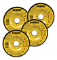 4 Discos De Desbaste Dewalt 4 1/2  115x 6.4 X 22 Resistencia - Miniatura 1