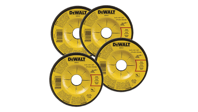 4 Discos De Desbaste Dewalt 4 1/2  115x 6.4 X 22 Resistencia 2
