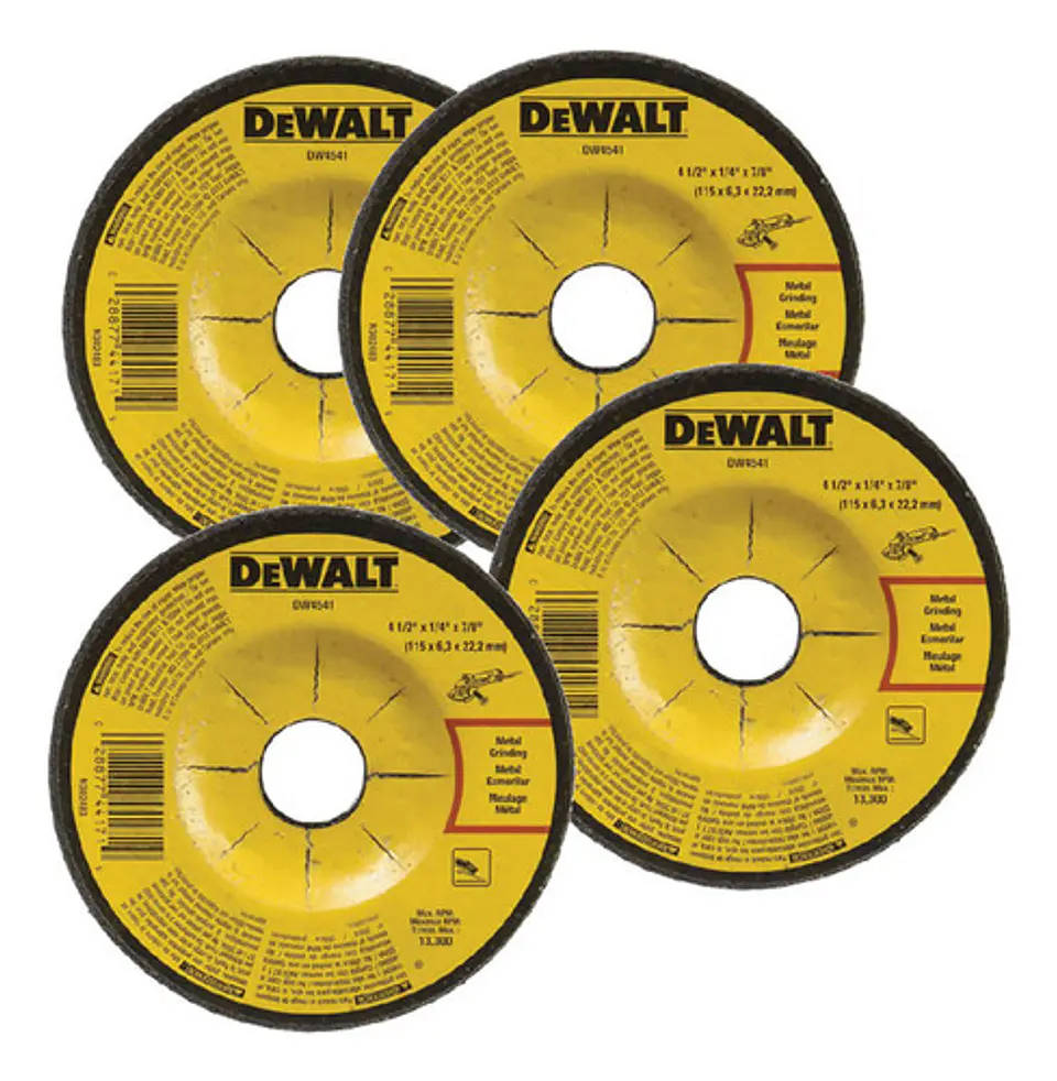 4 Discos De Desbaste Dewalt 4 1/2  115x 6.4 X 22 Resistencia 2