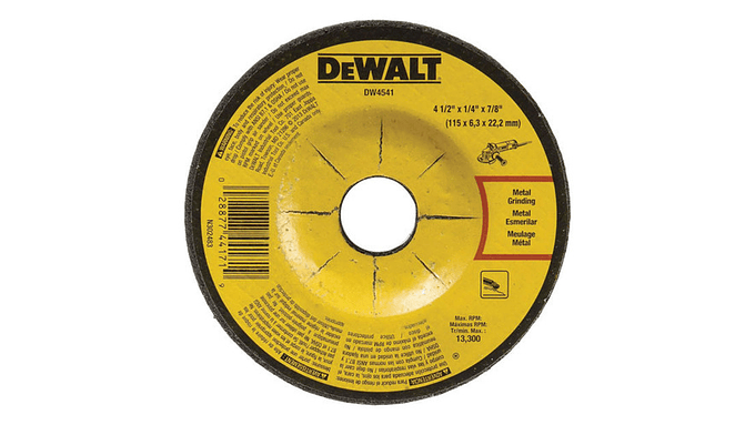 4 Discos De Desbaste Dewalt 4 1/2  115x 6.4 X 22 Resistencia 3