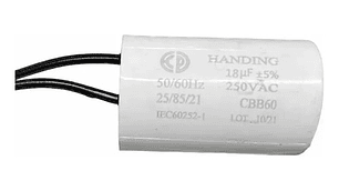 Condensador Capacitor 18uf Para Motor Veloti 250vac 50/60h