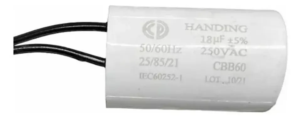 Condensador Capacitor 18uf Para Motor Veloti 250vac 50/60h 1