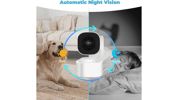 Cámara Wifi Interior 2k Hd Visión Nocturna Bidireccional 4