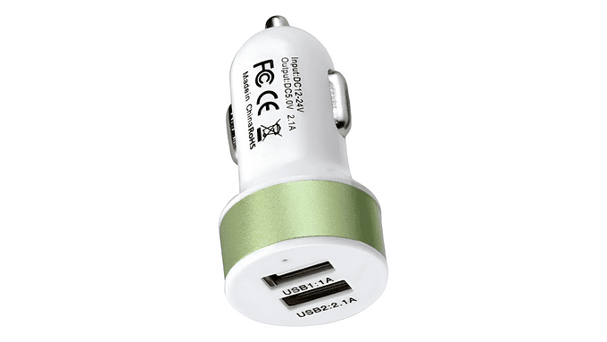 Cargador Para Auto Usb Doble 12 Volt Usb 1.1 A Y Usb 2.1 A 2