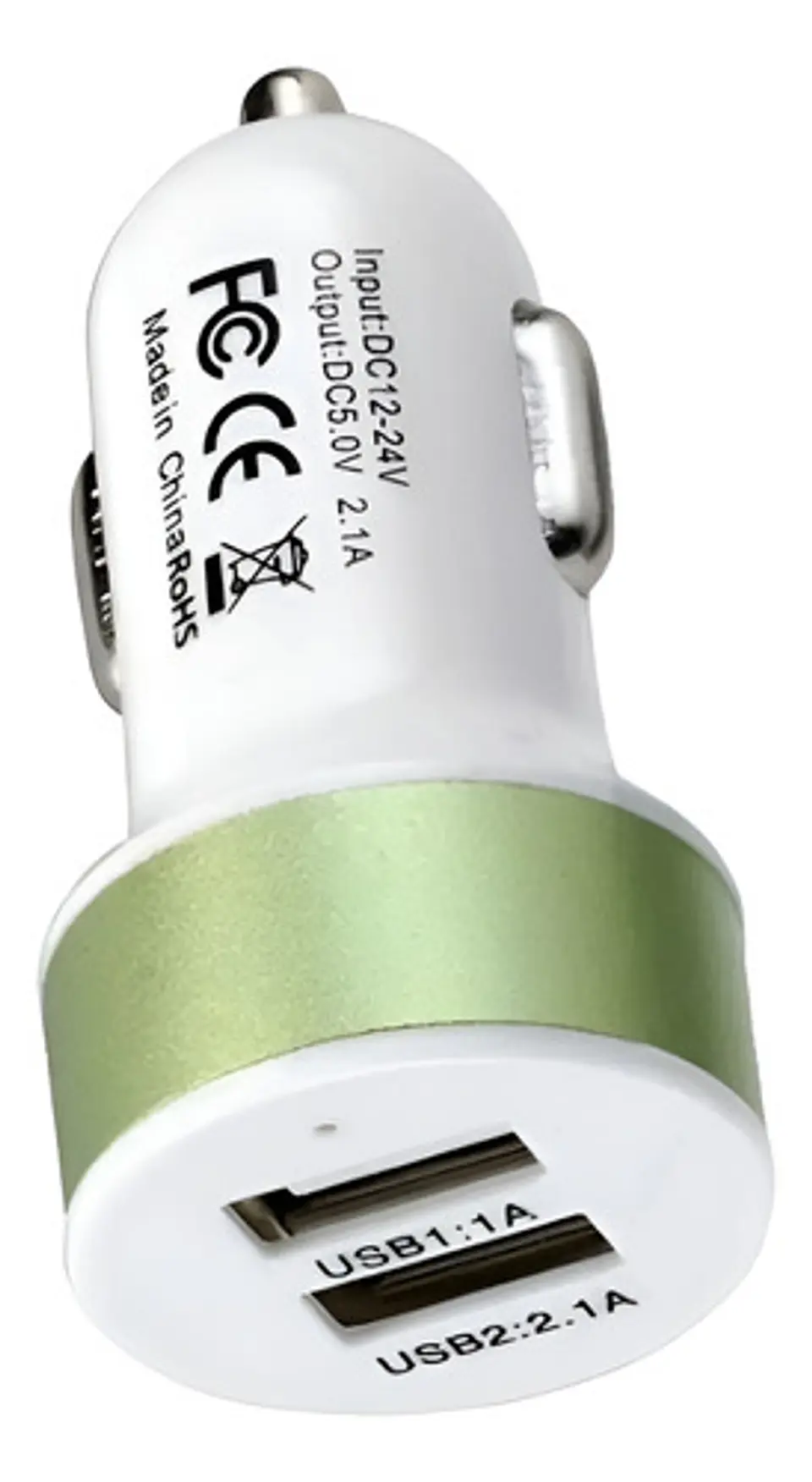 Cargador Para Auto Usb Doble 12 Volt Usb 1.1 A Y Usb 2.1 A 2