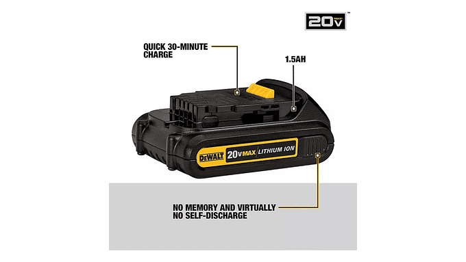 Bateria Dewalt 20v Max, Compacta 1.5ah (dcb201) 5