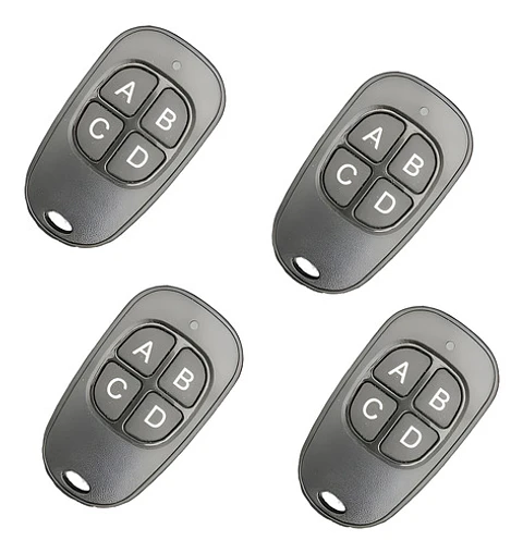 Pack 4 Controles Remotos Portón 4 Botones Varias Marcas
