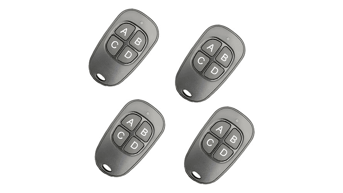 Pack 4 Controles Remotos Portón 4 Botones Varias Marcas 1