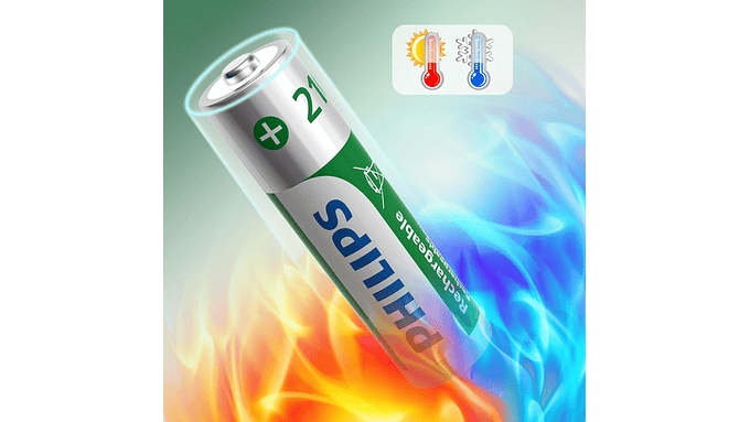 Pack 4 Pilas Philips Aaa Recargables Nimh 1000mah 1.2v 5