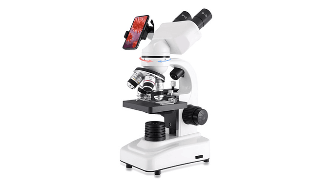 Microscopio Profesional 40x-2500x Led Dual Wf10x Wf25x 1