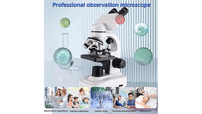 Microscopio Profesional 40x-2500x Led Dual Wf10x Wf25x 4