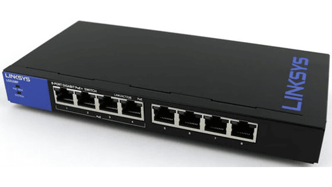 Switch Linksys Lgs108p Poe 8 Puertos 10/100/1000 3