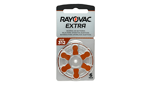 Pack 6 Pilas Rayovac 312 Batería 1,4v Audífono