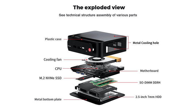 Mini Pc Beelink Ser5 Pro Ryzen 5 5500u 16gb 500gb Ssd 4k Wif 3