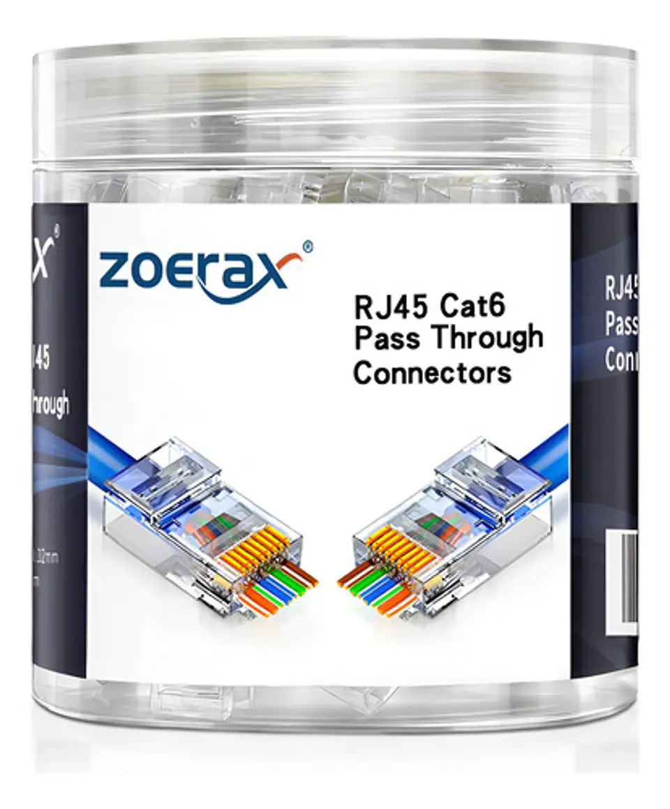 Conectores Rj45 Cat6 100 Unidades Utp Sólido O Trenzado 1