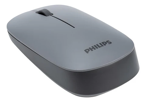 Mouse Bluetooth E Inalambrico Philips 1600 Dpi, 3 Botones Gris