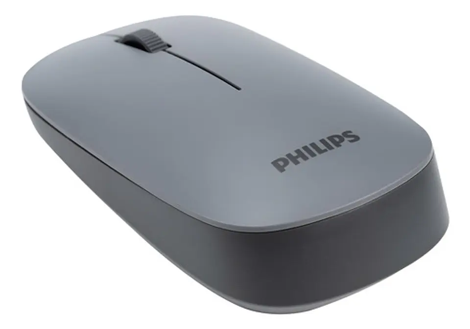 Mouse Bluetooth E Inalambrico Philips 1600 Dpi, 3 Botones Gris 1