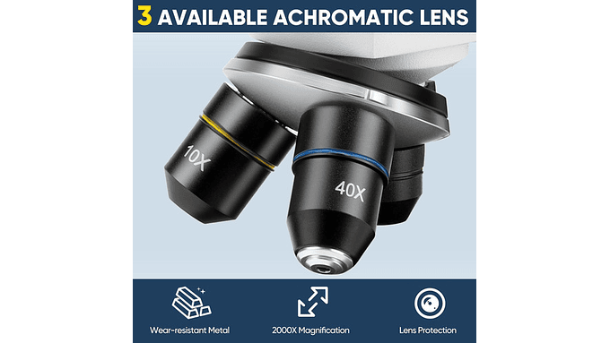 Microscopio Dcorn 100x-2000x Con Luz Led, Adaptador Móvil 3