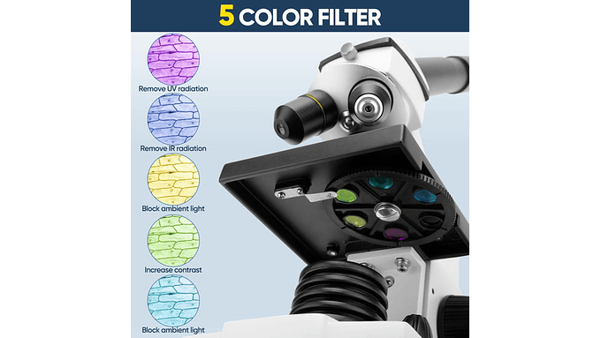 Microscopio Dcorn 100x-2000x Con Luz Led, Adaptador Móvil 4