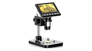 Microscopio Digital Hayve 4.3  Ips 1000x Con 8 Led Y Tf 32gb