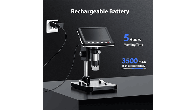 Microscopio Digital Hayve 4.3  Ips 1000x Con 8 Led Y Tf 32gb 3